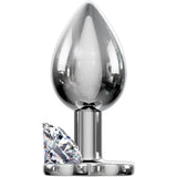 Erox Anal Fantasy Luxury Diamond White Taşlı Metal Anal Plug - Medium