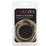 Calexotics Leather 3-Snap Ring Deri Penis Halkası