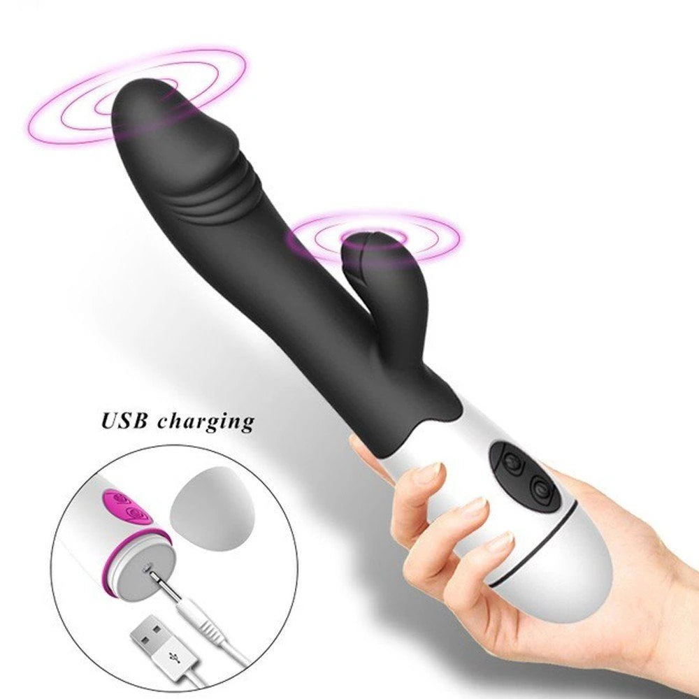 Erox Mix Vibe 30 Mod Titreşimli Rabbit Vibratör-Black
