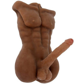 Xise Daniel Yarım Vücut Realistik Penisli Erkek Masturbator XS-MA30008-Brown