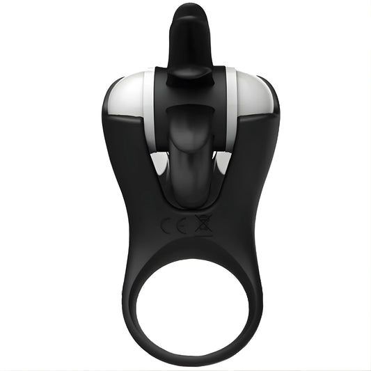 Erox The Cock Ring Clitoral Stimulating Şarjlı Penis Halkası-Black