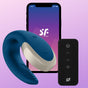 Satisfyer Double Love Blue Telefon ve Kumanda Kontrollü Vibratör