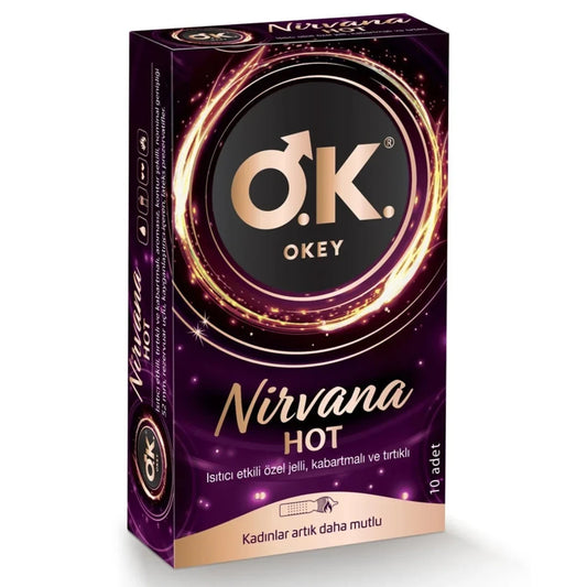 Okey Nirvana Hot 10'lu Paket Prezervatif Kondom