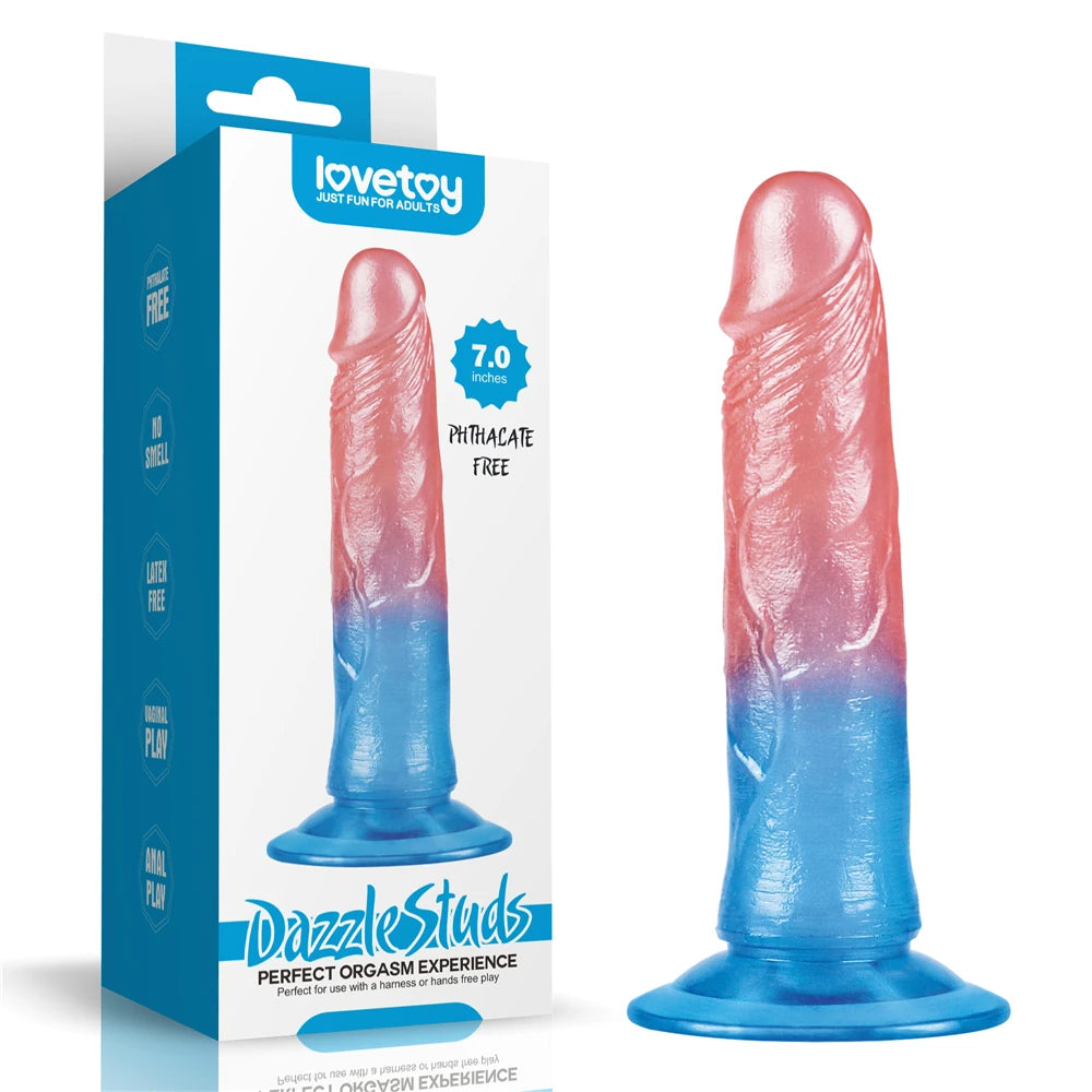 Lovetoy Dazzle Studs 17.5 cm Jel Doku Flexible Realistik Penis