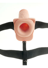 Fetish Fantasy Serisi Usb Şarjlı Strapon Titreşimli İçi Boş Penis 18 cm