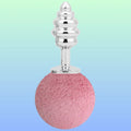 Erox The Anal Fantasy Ribbed Peluşlu Boğumlu Metal Anal Plug-Pink