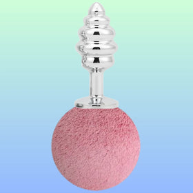 Erox The Anal Fantasy Ribbed Peluşlu Boğumlu Metal Anal Plug-Pink
