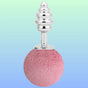 Erox The Anal Fantasy Ribbed Peluşlu Boğumlu Metal Anal Plug-Pink
