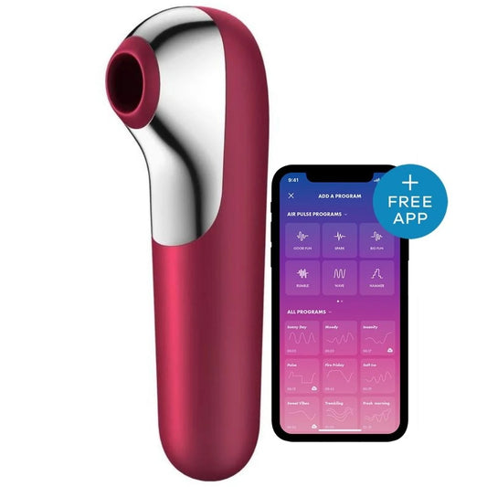 Satisfyer Dual Love Telefon Kontrollü Emiş Güçlü Vibratör-Red