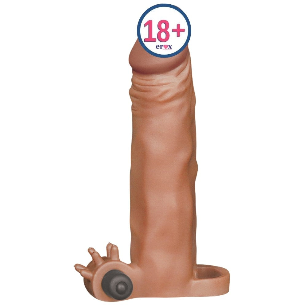 Lovetoy X-Tender 4 Cm Dolgulu Realistik Titreşimli Penis Kılıfı Melez
