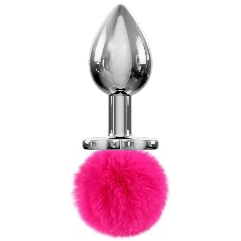 Erox Luxury Bunny Tail Peluşlu Metal Anal Plug