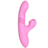 Dibe Haloy Olivia Thrusting Vibe İleti Geri Hareketli Darbeli Vibratör-Pink