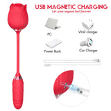 Erox Rose Emiş Güçlü ve İleri Geri Hareketli Gül Vibratör