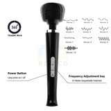 Erox Magic Massager Black Profesyonel 10 Modlu Güçlü Masaj Aleti