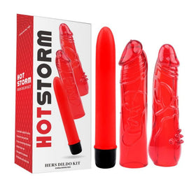 Hot Storm Hers Dildo Kit Çiftlere Özel Vibratör Seti