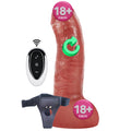 Shequ Tom Vibrating Dildo 20 Cm Belden Bağlamalı Hareketli Realistik Penis