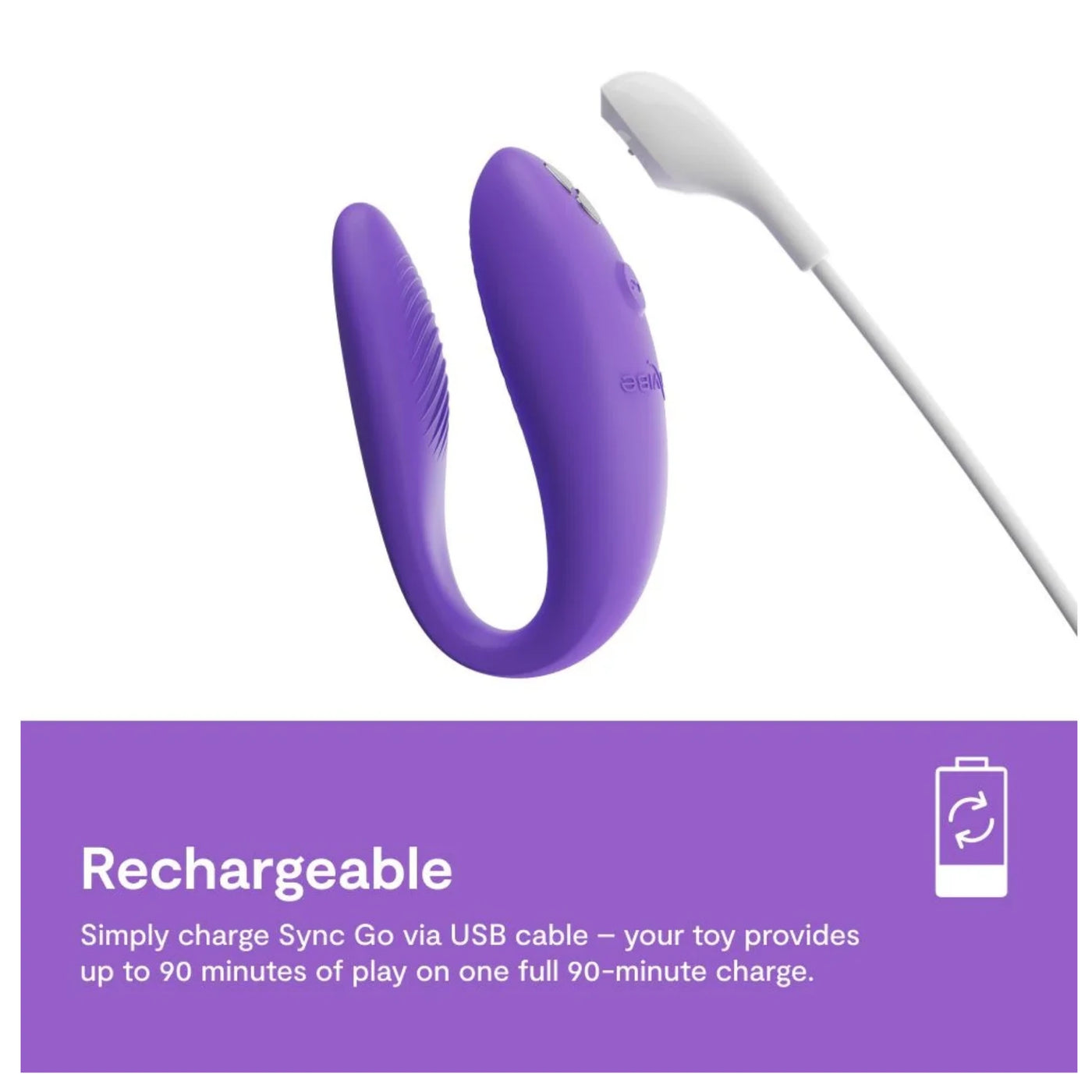 We-Vibe Sync Go App-Controlled Couple Vibrator - Purple