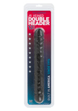 Doc Johnson Jr. Veined 30 Cm Çift Taraflı Realistik Jel Penis-Siyah