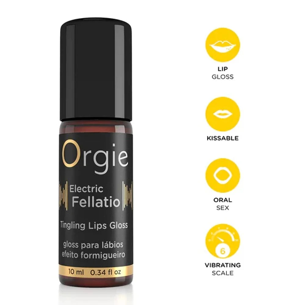 Orgie Electric Fellatio Tingling Lip Gloss 10 ml. Oral Seks Jeli