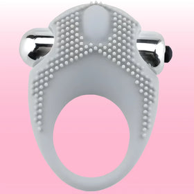 Erox The Cockring Klitoral Titreşimli Penis Halkası-White
