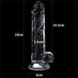 Lovetoy Flawless Clear Dildo 19 cm Realistik Jel Penis