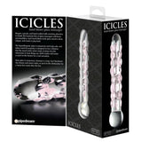 Pipedream Icicles No. 7 Hand Blown Glass Massager Cam Dildo