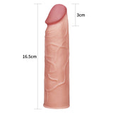 Lovetoy Pleasure X-Tender 3 cm Dolgulu Realistik Penis Kılıfı