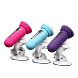 Erox Suction Cup Sex Machine Realistik Penis Uyumlu Seks Makinesi-Purple
