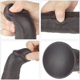 Lovetoy Dual Layered Silicone Rotator Black 20 Cm Hareketli Realistik Penis LV410220