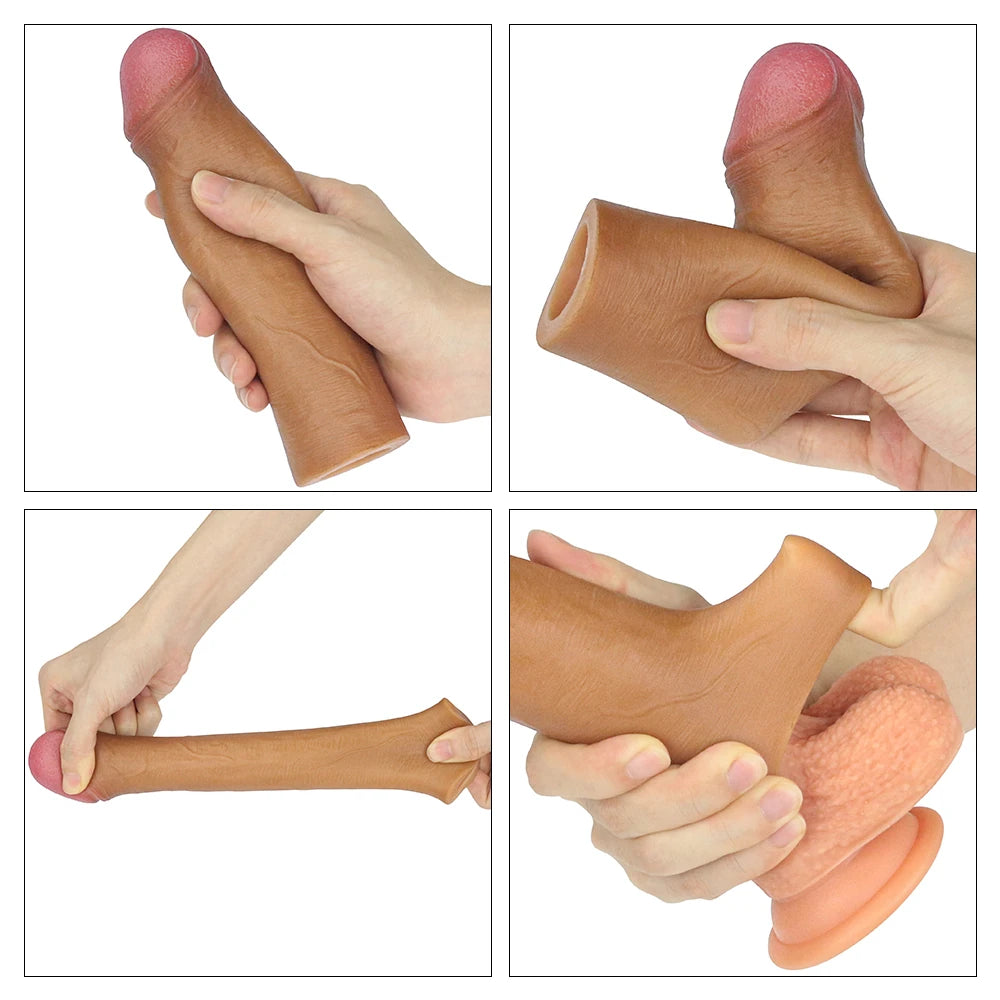 Lovetoy Nature Extender Flexible 5 cm Uzatmalı Realistik Penis Kılıfı