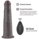 Lovetoy Dual Layered Silicone Rotator Black 20 Cm Hareketli Realistik Penis LV410220