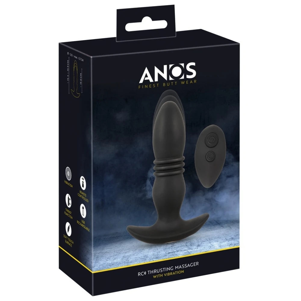 Anos Remote Controlled Thrusting Massager İleri Geri Hareketli Anal Vibratör