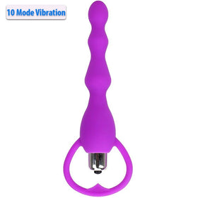 Erox Anal Fantasy Boğumlu 10 Mod Titreşimli Anal Vibratör-Purple