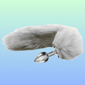Erox Love The Anal Fantasy Beyaz Tilki Kuyruklu Metal Anal Plug