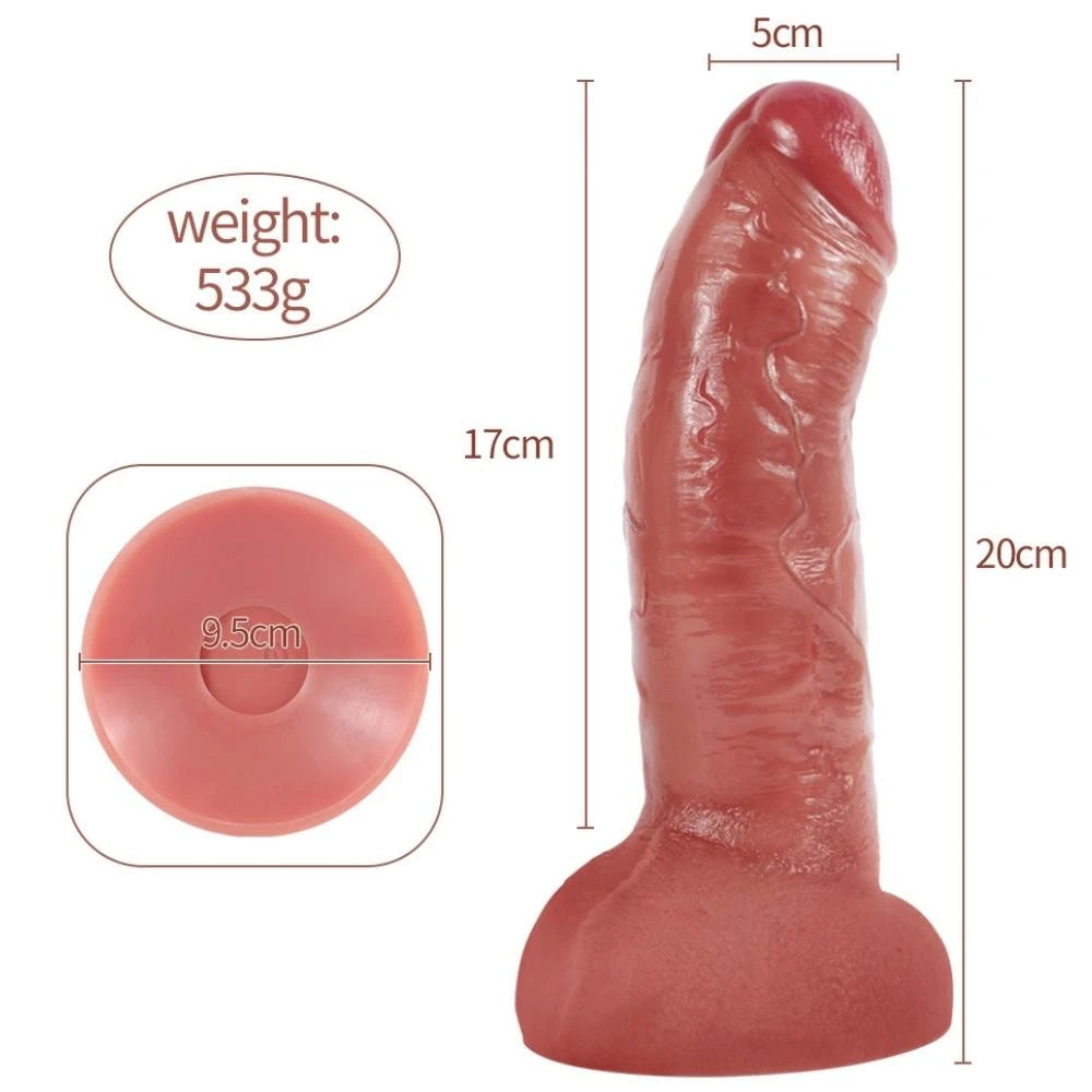 Shequ Tom Vibrating Dildo 20 Cm Belden Bağlamalı Hareketli Realistik Penis