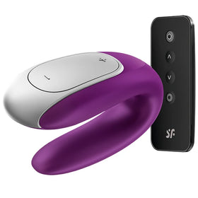 Satisfyer Double Fun Telefon ve Uzaktan Kumanda Kontrollü Vibratör-Violet