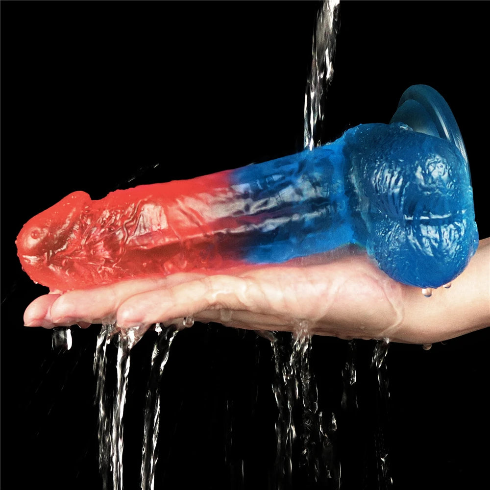 Lovetoy Dazzle Studs Dildo Curve 19 cm Jel Doku Realistik Penis