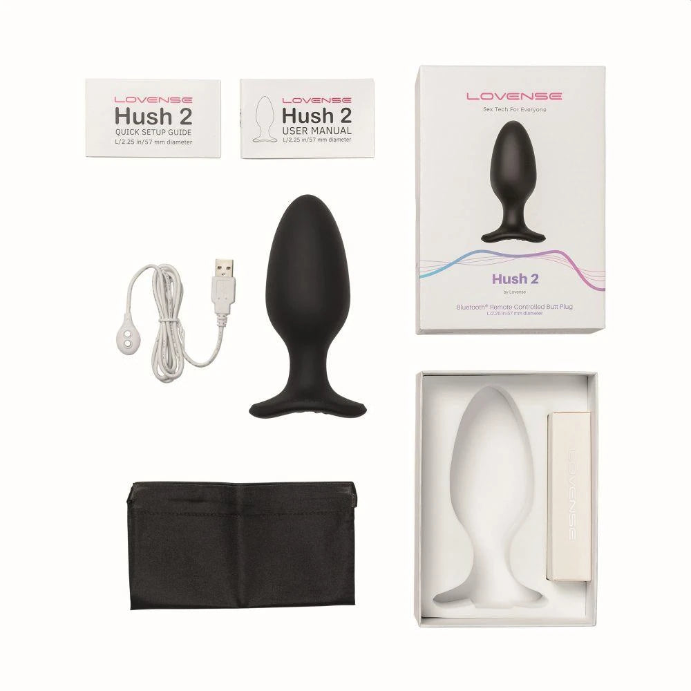 Lovense Hush 2 Butt Plug M 45 mm Telefon Kontrollü Anal Vibratör