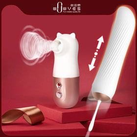 Wowyes Winnie Massager İleri Geri Hareketli Vibratör ve Emiş Güçlü İkili Vibratör