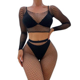Erox Fantasy Wear File Çorap Büstiyer Takım Seksi Vücut Çorabı