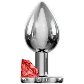 Erox Anal Fantasy Luxury Diamond Red Taşlı Metal Anal Plug - Small