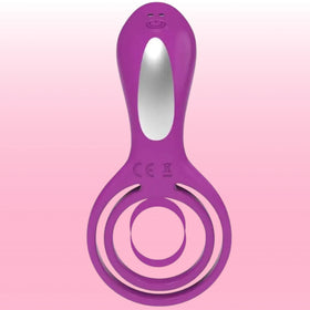 Erox The Cock Ring Clitoral Stimulation Penis Kafesi-Purple