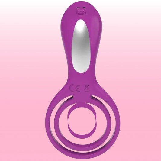 Erox The Cock Ring Clitoral Stimulation Penis Kafesi-Purple