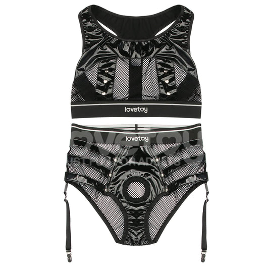 Lovetoy Rebellion Reign Iconic Harness Strap on Set LV781001B M/L
