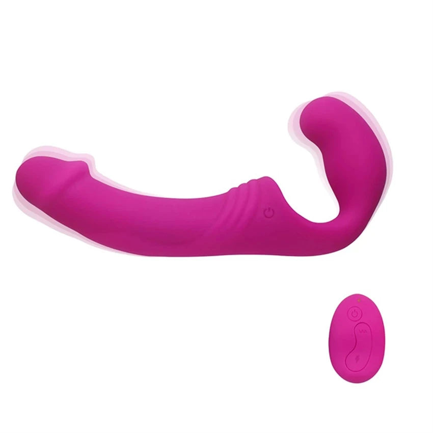 Aphrodisia Double Rider Uzaktan Kumandalı Strapless Strap-On Vibratör-Pink
