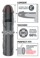 Pipedream Fantasy X-Tensions Mega 3'' Amerikan Zenci Penis Kılıfı