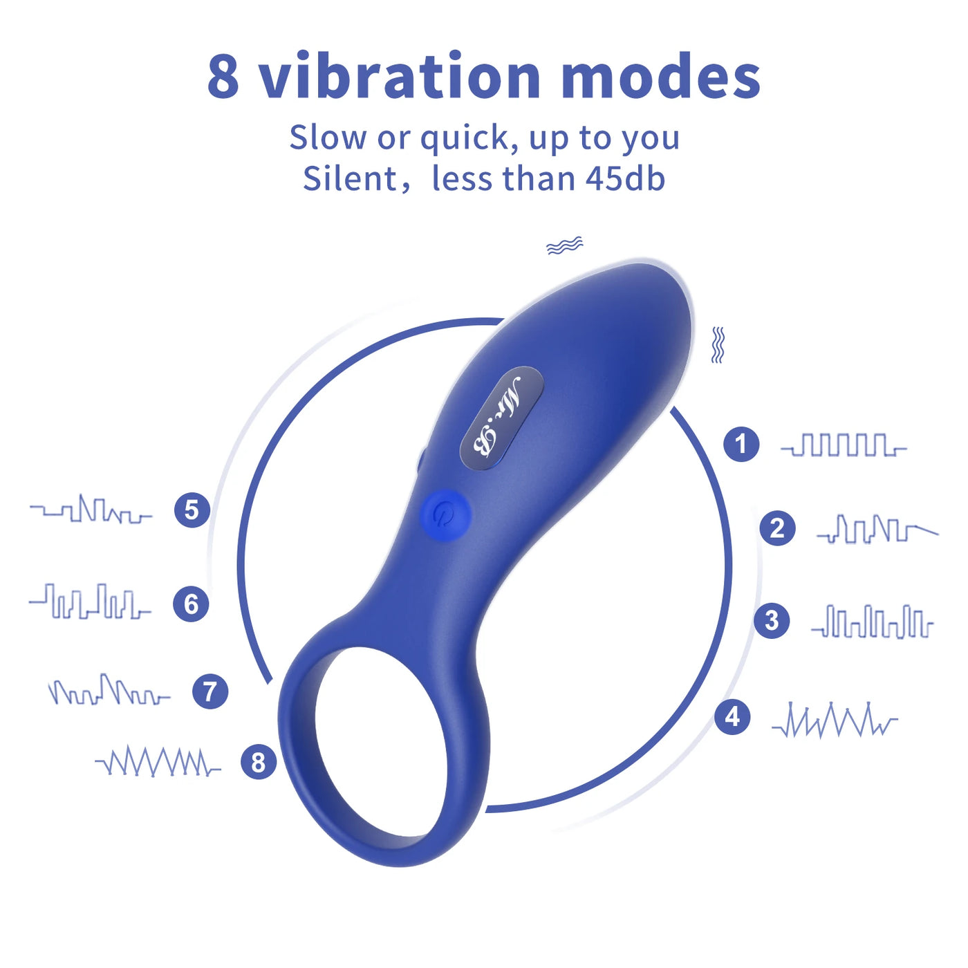 Wowyes B9 Klitoris Penetrasyon Usb Şarjlı Penis Halkası