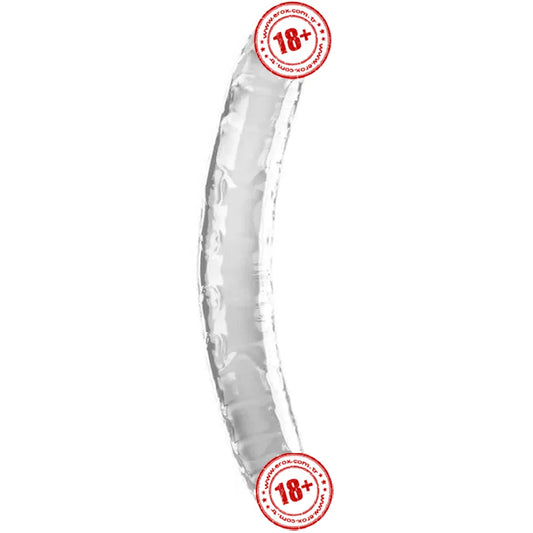 Doc Johnson Cyrstal Jellies 30 Cm Çift Taraflı Realistik Jel Penis-Şeffaf