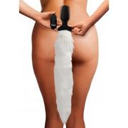 Xr Tailz Waggerz White Titreşimli Uzaktan Kumandalı Kuyruklu Anal Plug