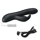 Pretty Love Dylan Parmak Hareket Fonksiyonlu Rabbit Vibratör-Black